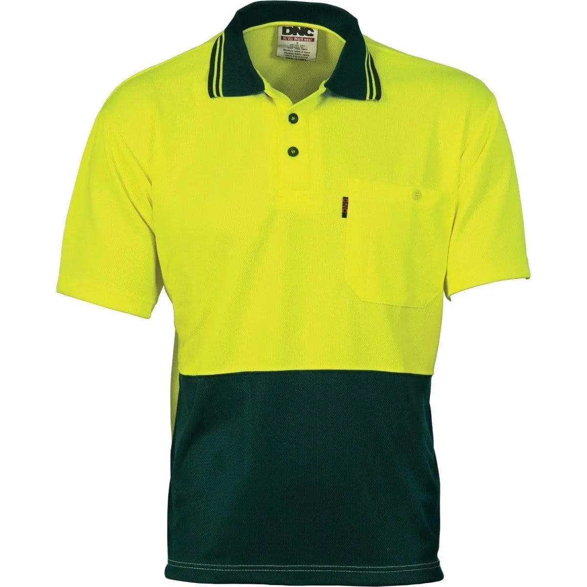 Dnc Workwear Hi-vis Two-tone Cool Breathe Short Sleeve Polo Shirt - 3811 Metro Workwear.